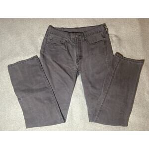 Levis 514 Jeans Mens W32 L34 Black Grey Straight Tapered White Tag Denim